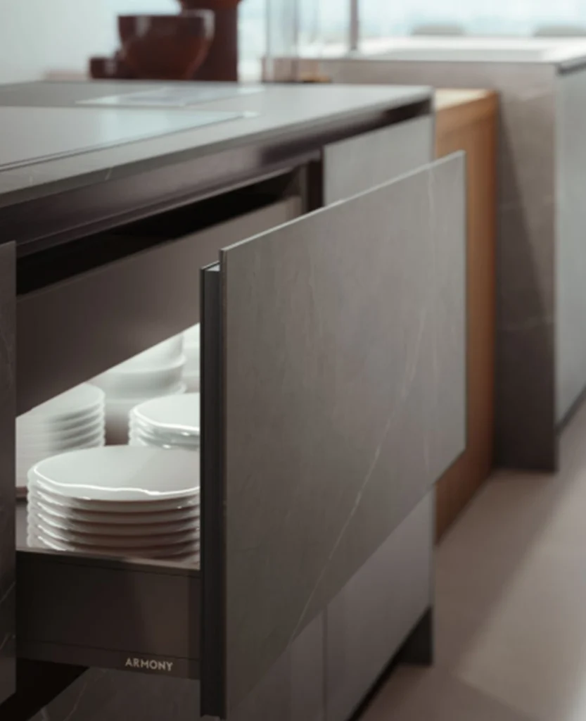 Detalle-cajon-apertura-cocina-de-diseño-armony-en-murcia